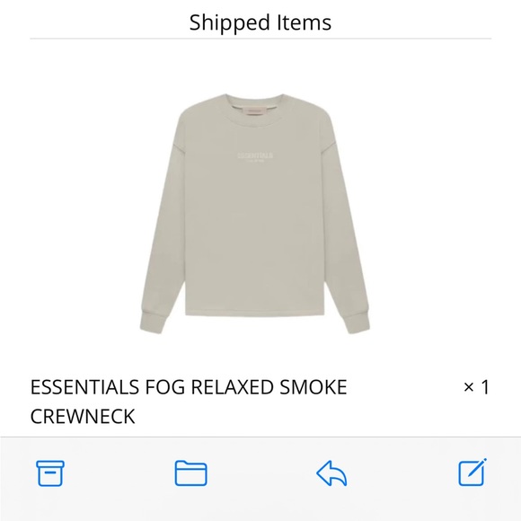 Essentials men’s crewneck size M in colour smoke. - Picture 1 of 5